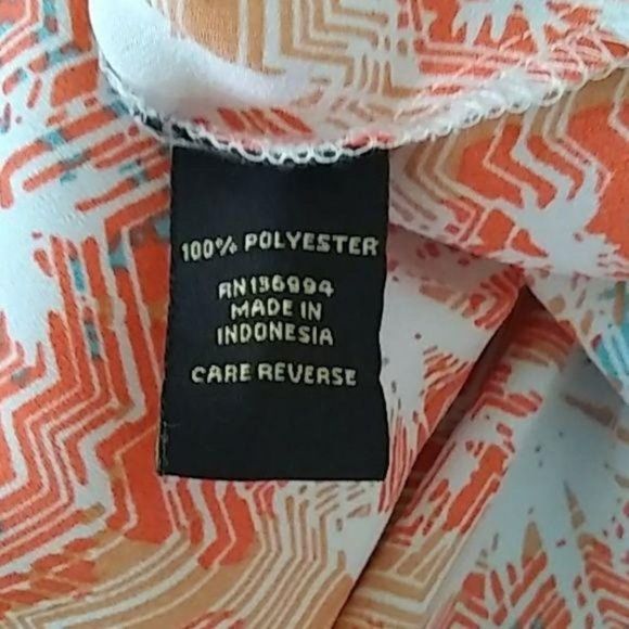 Milano Tropical Print Cold‎ Shoulder peplum blouse - Picture 8 of 8